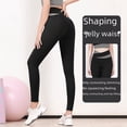 thumbnail image 2 of Pantalones de yoga ajustados de cintura alta con costuras para mujer, ajustados, de secado rápido, para correr, fitness y vientre, 2 of 4