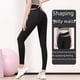 thumbnail image 2 of Pantalones de yoga ajustados de cintura alta con costuras para mujer, ajustados, de secado rápido, para correr, fitness y vientre, 2 of 4