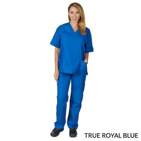 

NATURAL UNIFORMS WOMENS SOLID V-NECK SCRUB SET FREE SHIPPING
