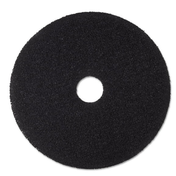 3M 08382 Low-Speed Stripper Floor Pad 7200, 20" Diameter, Black, 5/Carton
