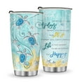 thumbnail image 1 of Jekeno Sea Turtle Gifts for Her, Turtle Gifts for Turtle Lovers, Beach Ocean Beachy Gifts for Women,Beach Themed Jewelry Turtle Tumbler Cup, Insulated Travel Mug with Lid (20oz), 1 of 7