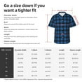 thumbnail image 6 of Lsque Blue Black Plaid pattern Hawaiian Shirt for Men, Unisex Summer Beach Casual Short Sleeve Button Down Shirts-Large, 6 of 9