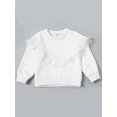 thumbnail image 5 of CradlePlanet Infant Toddler Girls White Screw Collar Pullover Top, 5 of 9
