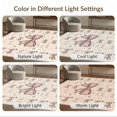 thumbnail image 7 of ODIKA 9'x12' Washable Area Rug Pink Ribbon Whimsical Dotted Ornamental Border for Master Suite, California King, Under Bed, Non-Shedding, Easy Care, 7 of 7