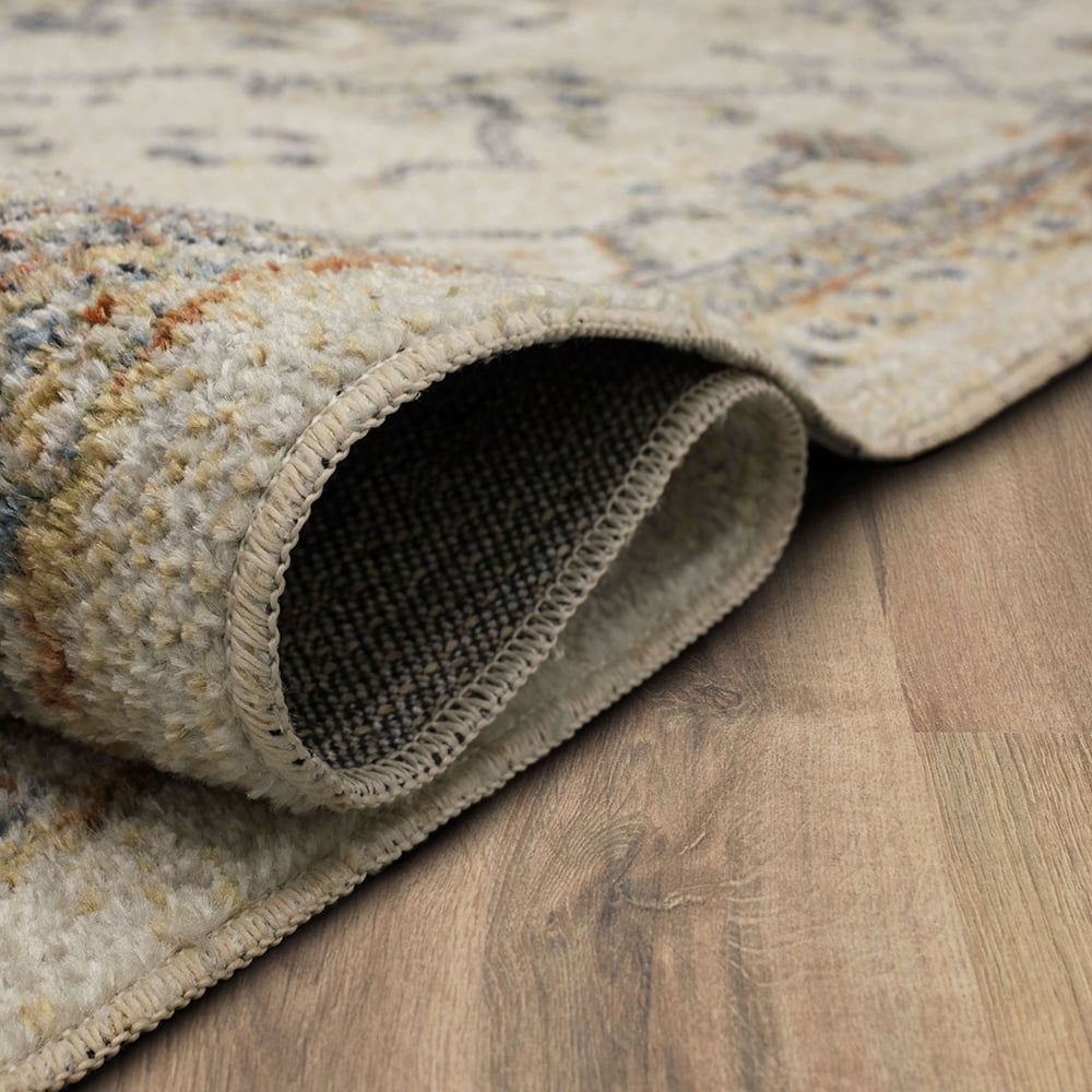 Mohawk Home Arete Floral Indoor Polyester Runner Rug, Cream, 2' x 8'