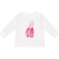 thumbnail image 3 of Inktastic Ballet Shoes, Ballet Slippers, Ballet Dance - Pink Girls Long Sleeve Toddler T-Shirt, 3 of 5
