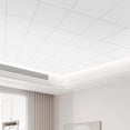 thumbnail image 6 of 2ft x 2ft Smooth Ceiling Tiles - PVC Ceiling Panel 24 x 24in – Waterproof, Washable and Fire-Rated - High-Grade PVC to Prevent Breakage, White (12Pack), 6 of 7