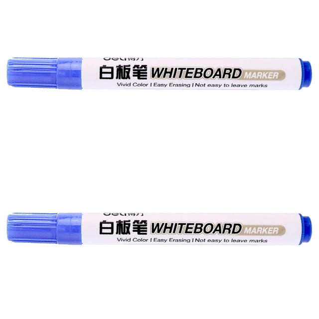 Marcador para Pizarrón VentDepot MarkerBlue 2 Pzas Azul, Punta Redonda Mediana, MXMRX-002