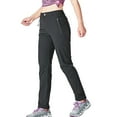 thumbnail image 2 of Pantalon de Randonnée pour Femmes Séchage Rapide Camping Randonnée Mince Anti-Rayures Imperméable Élastique Anti-Rayures Bas pour Course Noir 2TG, 2 of 9