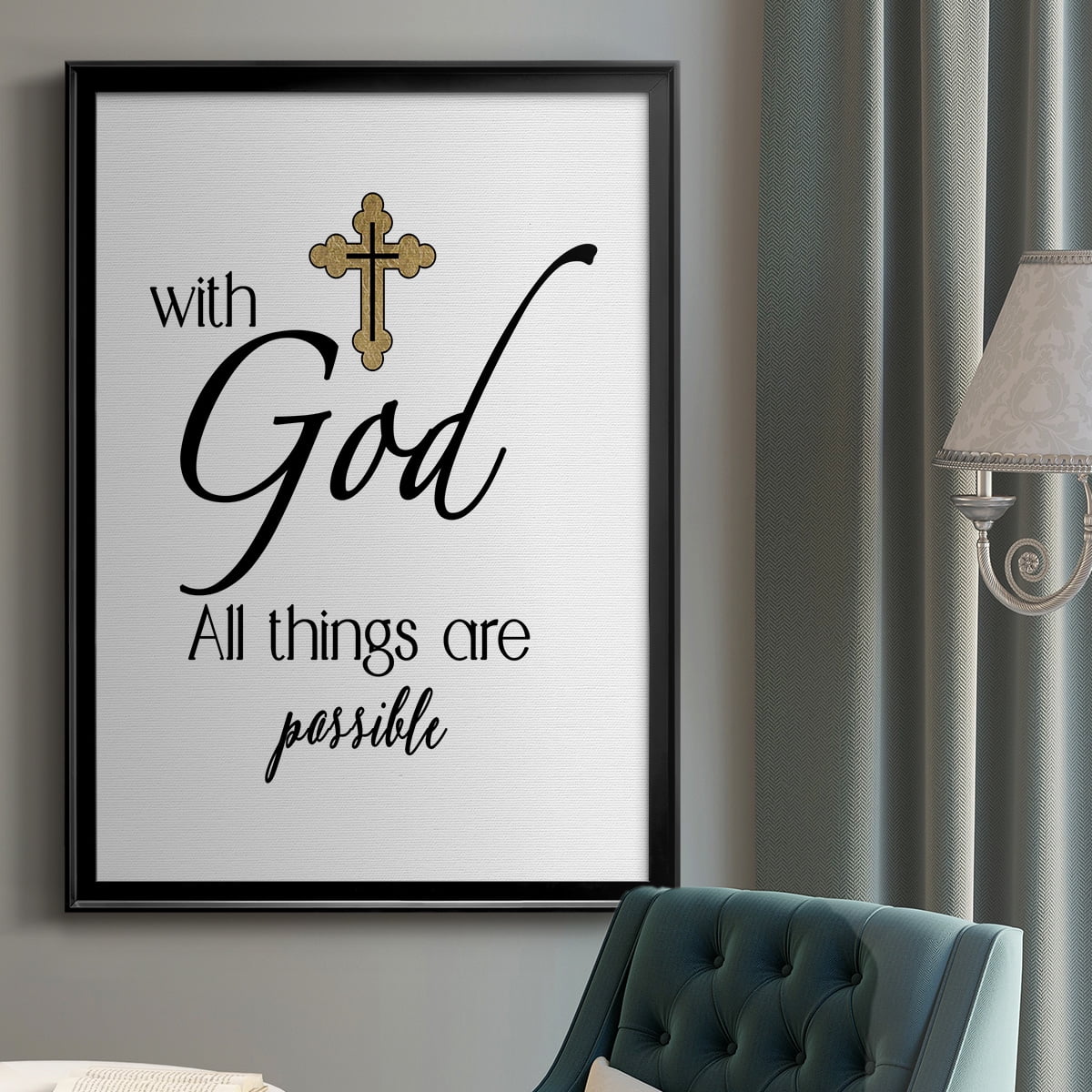 All Things Possible Gold Premium Classic Framed Print - Ready to Hang