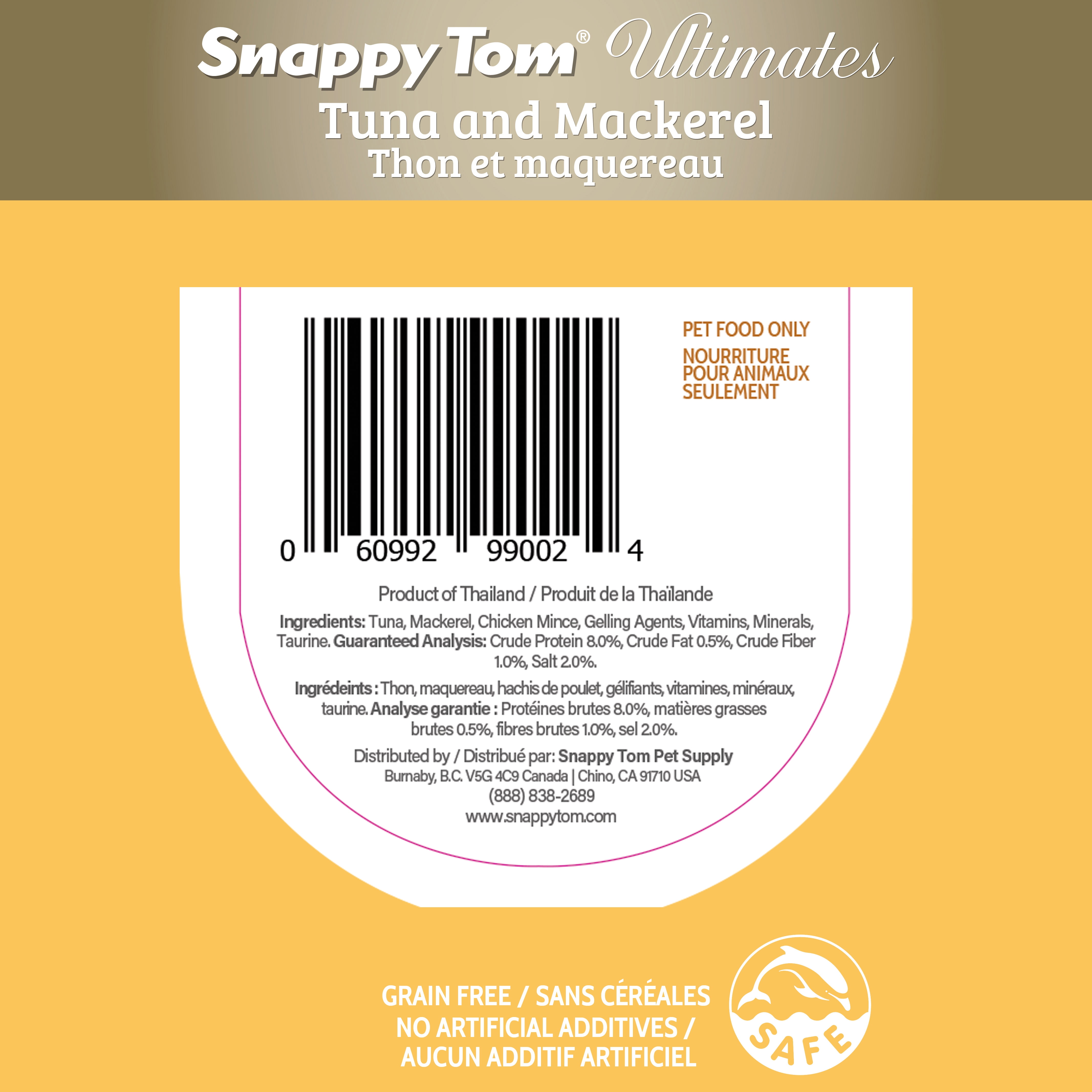 Snappy Tom Ultimates, Tuna and Mackerel (12 Pack)