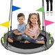 thumbnail image 1 of HeyZoo Columpio para árbol Columpio con platillo de 40 pulgadas para niños Capacidad de peso de 900 libras con correas ajustables para colgar para patio trasero y patio de juegos al aire libre Gris, 1 of 1