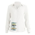 thumbnail image 3 of White Women Shirts, Fashion Women'S Loose Button Solid Lapel Long Sleeves T Shirt Blouse Tops,Women Shirts L, 3 of 5
