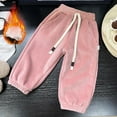thumbnail image 2 of SGMVNU Girl's Sweatpants, Winter Warm Thick Joggers Trousers for Girl, Kids Casual Jogger Pants with Drawstring and Pockets(Size 9-10 Years, Pink), 2 of 3