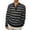 Black, variant on KHONTS Henley Shirts for Men Strip Long Sleeve Button up V Neck T Shirts Loose Fit Shirts Solid Fashion Shirts Casual White XL