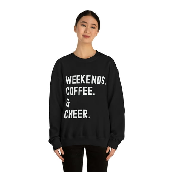Cheer Mom Sweatshirt, Cheer Mom Hoodie, Weekends, Coffee, Cheerleading Mom