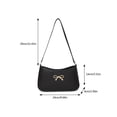 thumbnail image 3 of Fashionable Women's PU Leather Shoulder Bag Unique Bowknot Designs Travel Shopping Work Underarm Bags for Any Occasion, 3 of 8