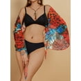 thumbnail image 3 of Bsubseach Fashion Women Sarong Swimsuit Coverups Short Bikini Wraps Sheer Pareo Beach Bathing Suit Cover Up Summer Outfits, 3 of 6