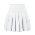 thumbnail image 4 of Ediodpoh Skirts for Women Casual High Waist Pleated A Line Mini Skirts White XL, 4 of 5