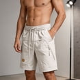 thumbnail image 5 of Dagugfen Athletic Shorts for Men Elastic Waist Drawstring 9" Inseam Loose Fitted Outdoor Sports Casual Shorts with Multi Pockets, 5 of 7