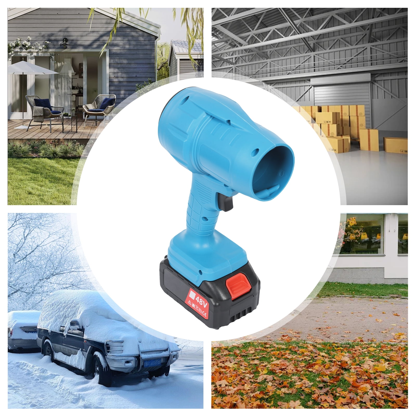 13000mAh 14.5*8.5*22cm Car Vacuum Cleaner Air Blower Wireless Handheld Rechargeable Mini ABS Blue