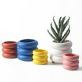 thumbnail image 2 of Yuedong Succulent Planter Creative Circle Stacking Flower Pots Flowerpot Nordic INS Style Morandi Ceramic Flowerpots, 2 of 7