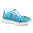 thumbnail image 2 of Pzuqiu Cute Shark Kids Tennis Shoes Girls Size 4 Lace Up Running Shoes Breathable Mesh Sneakers Outdoor Sports Shoes, 2 of 7