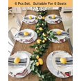 thumbnail image 4 of 15 Inch Round Placemats Set of 6, Grey Snowman Christmas Non Slip Heat Insulation PP Table Mats, Xmas Snowflake Birds Berry Winter Washable Place Mats for Kitchen Dining Party Table Decor, 4 of 7
