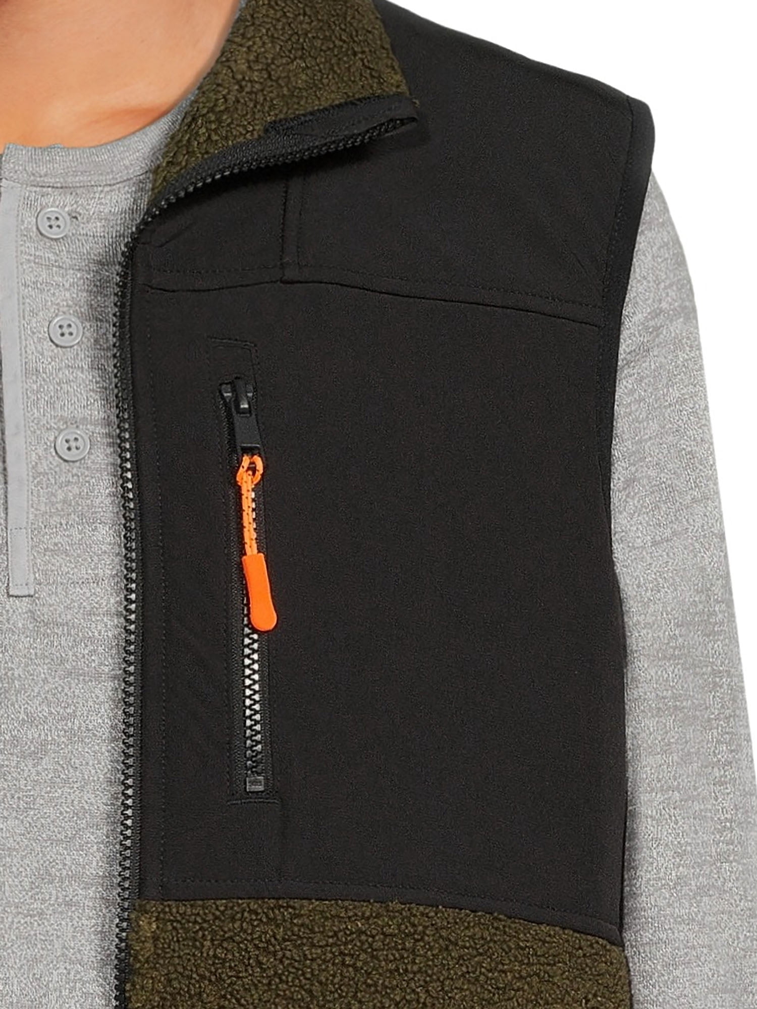Russell Men's & Big Men's Faux Sherpa Vest, Sizes up to 3XL