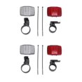 thumbnail image 1 of 2 Pair Cycle Bicycle Bike Light Reflector Rear Front For Handlebar & Saddle Bar,2 Pair x Bike Light reflectors,red&silver, 1 of 8