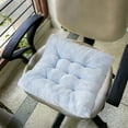 thumbnail image 6 of JeashCHAT Square Chair Cushion Soft Comfortable Seat Cushion Thicken Velvet Plush Chair Pad for Indoor Kitchen Dining Chair Office Chair, 16"x16", Blue, 6 of 6