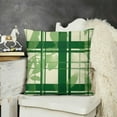 thumbnail image 2 of YINGXI Set of 2 St Patricks Day Green Buffalo Check Plaid Throw Pillow Covers  Decorative Retro Gingham Cushion Case Green White Home Decor Square Pillowcases for Sofa 24x24in, 2 of 5