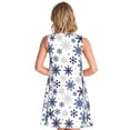 thumbnail image 7 of Spring Summer Dresses for Women 2025 - Blue Snowflake Prints Swimsuit Coverup Sundresses for Women, Beach Vacation Clothes for Women, Hawaiian Tshirt Dresses for Women, 7 of 7