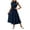 Navy, variant on Ytndtr Women's 2026 Summer Casual Flutter Short Sleeve Crew Neck Smocked Waist Tiered Midi Dress