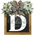 thumbnail image 1 of LCXmlly Wreath And Bow Personalized Front Door Wreath: Farmhouse Style Welcome Sign, 1 of 6