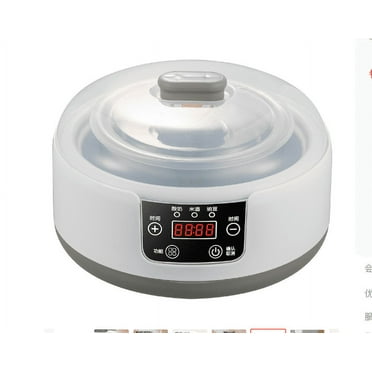 36 Hour Yogurt Maker With Digital Control - 4 Glass Jars, Makes Yogurt, Cheese & Fruit Wine