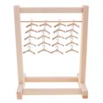 thumbnail image 1 of Detachable 1/6 Doll Wooden Clothes Hanging Shelf Rack & Metal Hook Clothes, 1 of 8