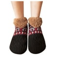 thumbnail image 2 of CAZOFW Womens Slipper Socks Thick Fleece Lined Warm Socks, Cozy Winter Home Wear, Grip Sole, 2 of 4