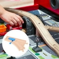 thumbnail image 3 of 2pcs Wooden Train Track Intersections Switch Track Accessories Toy Train Set Compatible With Major Brands Educational And Fun For Kids, 3 of 6