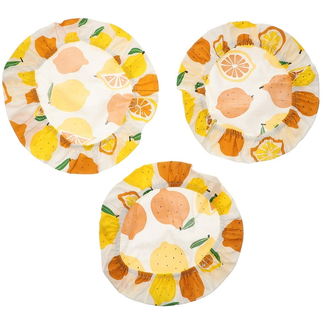 1 Set Reusable Bowl Covers Elastic Cord Fabric Stretched Bowl Cover Lids