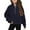 Navy, variant on Kids Sweatshirts Long Sleeve Half Zip Sweatshirt Kids V-Neck Loose Fit Pullover Tops Fall Clothes Girls 7-8 Years Clothes