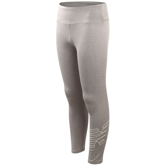 Leggings deportivos New Balance para niñas, pantalones largos de yoga de alto rendimiento, mallas para entrenamiento deportivo y baile (7-16), tallas 7-8, gris jaspeado