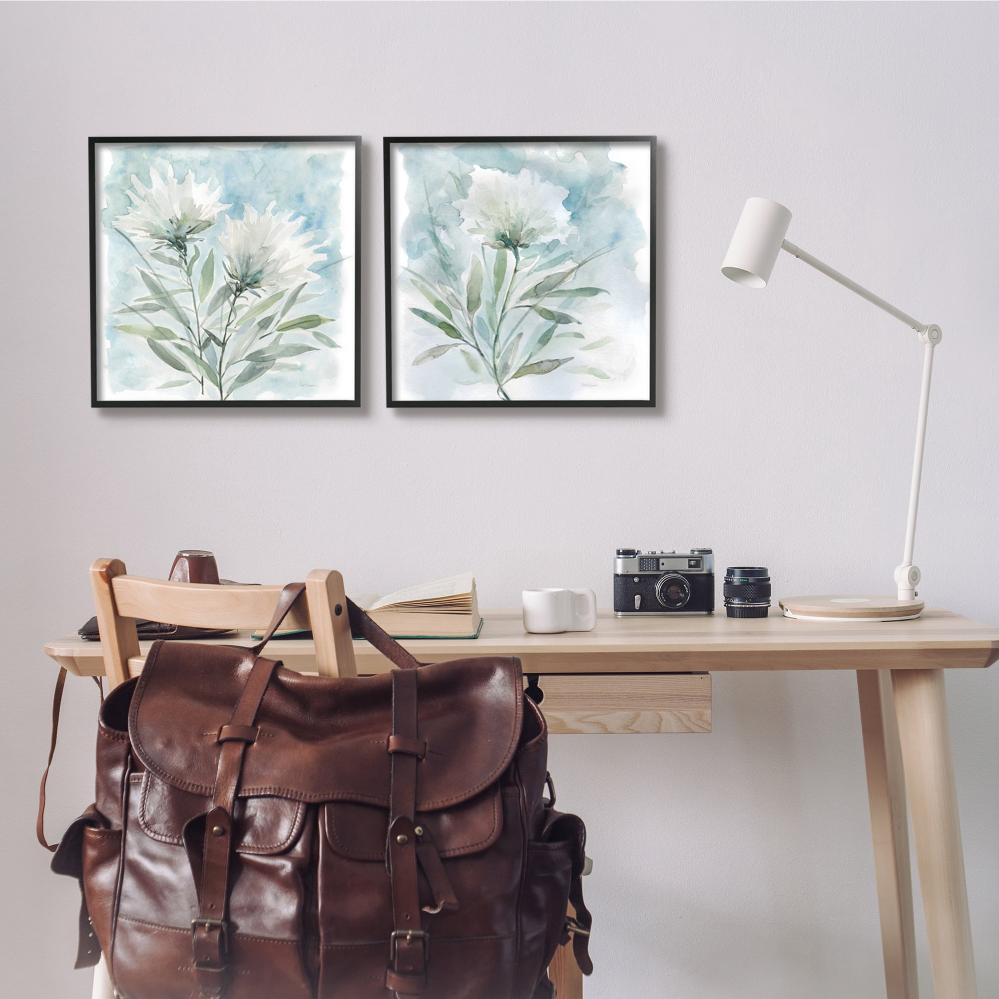 Stupell Industries Soft Spring Flower Still Life White Watercolor Florals, 17 x 17, Design by Carol Robinson