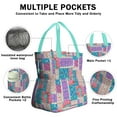 thumbnail image 3 of Boho Bohemia Flower Drawstring Lunch Bag Women - Drawstring Lunch Bag Insulated for Work Office - Stain-Resistant Large Lunchbags for Women with Multi-Pockets, 3 of 6