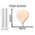 thumbnail image 2 of Unfinished Wood Hot Air Balloon Shape - Craft - up to 46" DIY 46" / 3/4", 2 of 3