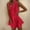 Red plus size boho mini dress a1, variant on Women Plus Size V Neck Sleeveless Ruffle Boho Mini Dress Casual Flowy Beach Vacation A-Line Sundresses, White M