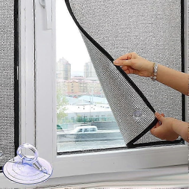 Lámina de aluminio reflectante, película aislante térmica de 7 mm de espesor, lámina protectora contra el frío, lámina de aluminio para mantener el calor en invierno (50 x 50 cm)