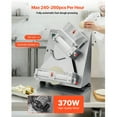 thumbnail image 3 of KFFKFF Automatic Stainless Steel Pizza Dough Roller, 3-14 Inch Electric Dough Sheeter, Commercial 370W Pasta Maker, Adjustable Thickness, Produces 260 Pieces Per Hour, Includes Dough Press Lid, 3 of 10