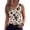 Z31Beige, variant on Women's Tank Tops Elegant Floral Pattern V Neck Sleeveless Pleated Soft Casual Daily Wear Tops White 2XL