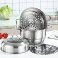 thumbnail image 3 of AIHOME Stainless Steel Steamer Pot Set Heavy Duty Cooking Pot Kitchen Cookware, 3 of 9